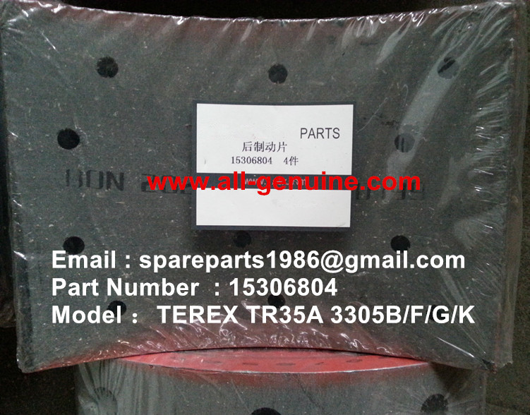 TEREX 3305F Rear Brake Pad 15306804