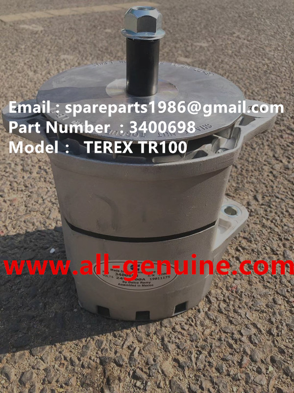 TEREX RIGID DUMP TRUCK HAULER OFF HIGHWAY TRUCK HAULER ALLISON TRANSMISSION MOTOR DRIVE WHEEL MOTOR GE MT3300, MT3600, MT3700, MT4000, MT4400, MT5500, MT6300 ALLISON TRANSMISSION TR60 TR70 TR100 ENGINE CUMMINS 3400698 ALTERNATOR