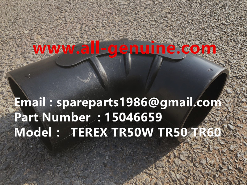 TEREX RIGID DUMP TRUCK HAULER OFF HIGHWAY TRUCK HAULER ALLISON TRANSMISSION MOTOR DRIVE WHEEL MOTOR GE MT3300, MT3600, MT3700, MT4000, MT4400, MT5500, MT6300 GE BUCYRUS TR50W TR50 TR60 WATER TRUCK 15046659 RUBBER ELBOW
