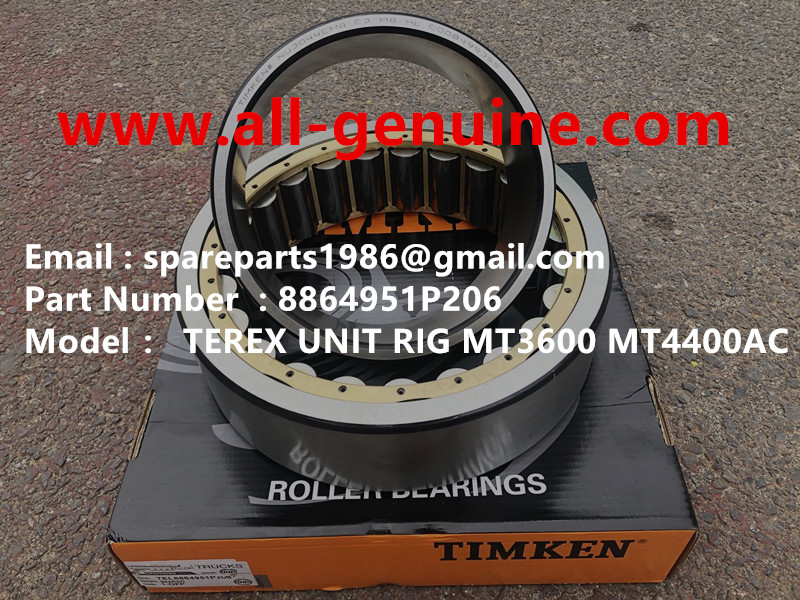 TEREX RIGID DUMP TRUCK HAULER OFF HIGHWAY TRUCK HAULER ALLISON TRANSMISSION MOTOR DRIVE WHEEL MOTOR GE MT3300, MT3600, MT3700, MT4000, MT4400, MT5500, MT6300 GE BUCYRUS BEARING 8864951P206