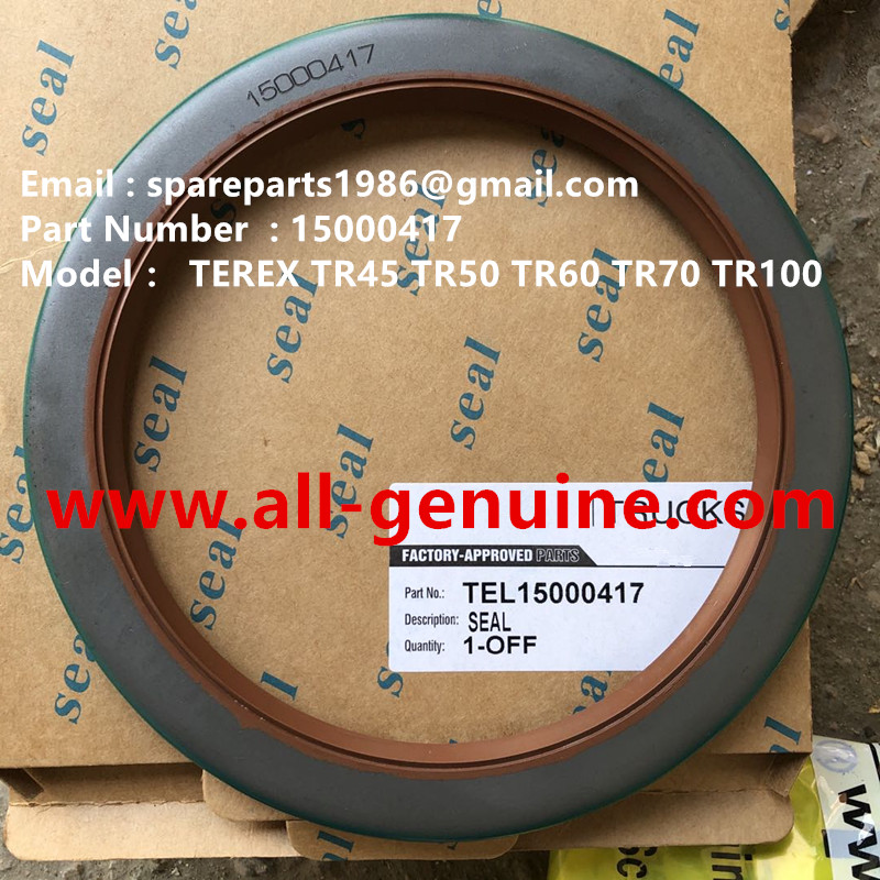 TEREX RIGID DUMP TRUCK HAULER OFF HIGHWAY TRUCK HAULER ALLISON TRANSMISSION MOTOR DRIVE WHEEL MOTOR GE MT3300, MT3600, MT3700, MT4000, MT4400, MT5500, MT6300 GE BUCYRUS TR50 TR60 TR70 TR100 15000417 SEAL