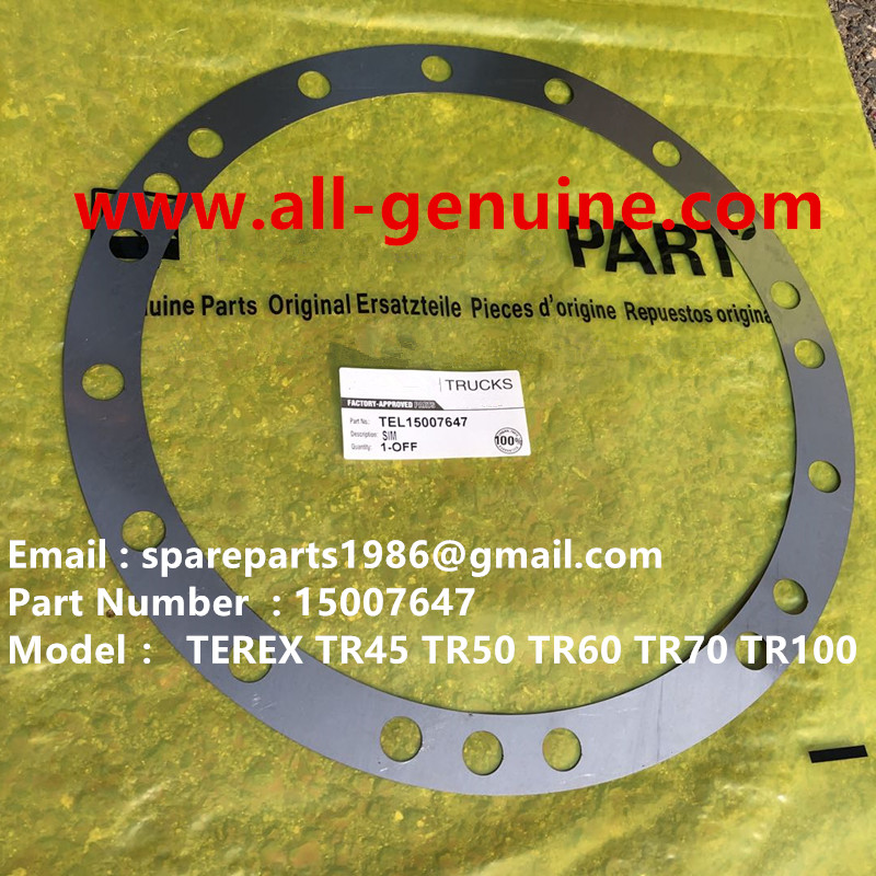 TEREX RIGID DUMP TRUCK HAULER OFF HIGHWAY TRUCK HAULER ALLISON TRANSMISSION MOTOR DRIVE WHEEL MOTOR GE MT3300, MT3600, MT3700, MT4000, MT4400, MT5500, MT6300 GE BUCYRUS TR50 TR60 TR70 TR100 15007647 SHIM
