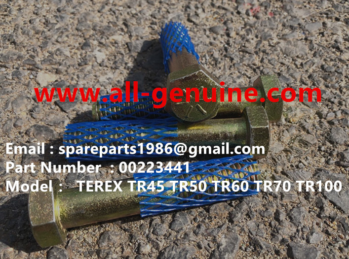 TEREX RIGID DUMP TRUCK HAULER OFF HIGHWAY TRUCK HAULER ALLISON TRANSMISSION MOTOR DRIVE WHEEL MOTOR GE MT3300, MT3600, MT3700, MT4000, MT4400, MT5500, MT6300 GE BUCYRUS TR50 TR60 TR70 TR100 00223441 BOLT