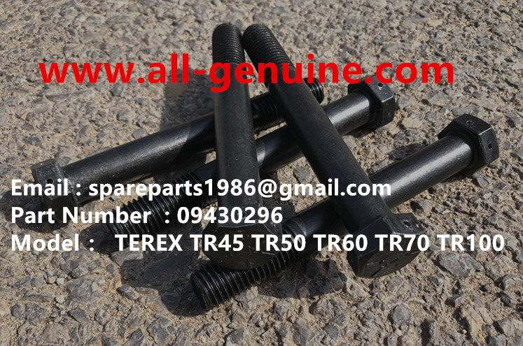 TEREX RIGID DUMP TRUCK HAULER OFF HIGHWAY TRUCK HAULER ALLISON TRANSMISSION MOTOR DRIVE WHEEL MOTOR GE MT3300, MT3600, MT3700, MT4000, MT4400, MT5500, MT6300 GE BUCYRUS TR50 TR60 TR70 TR100 09430296 BOLT