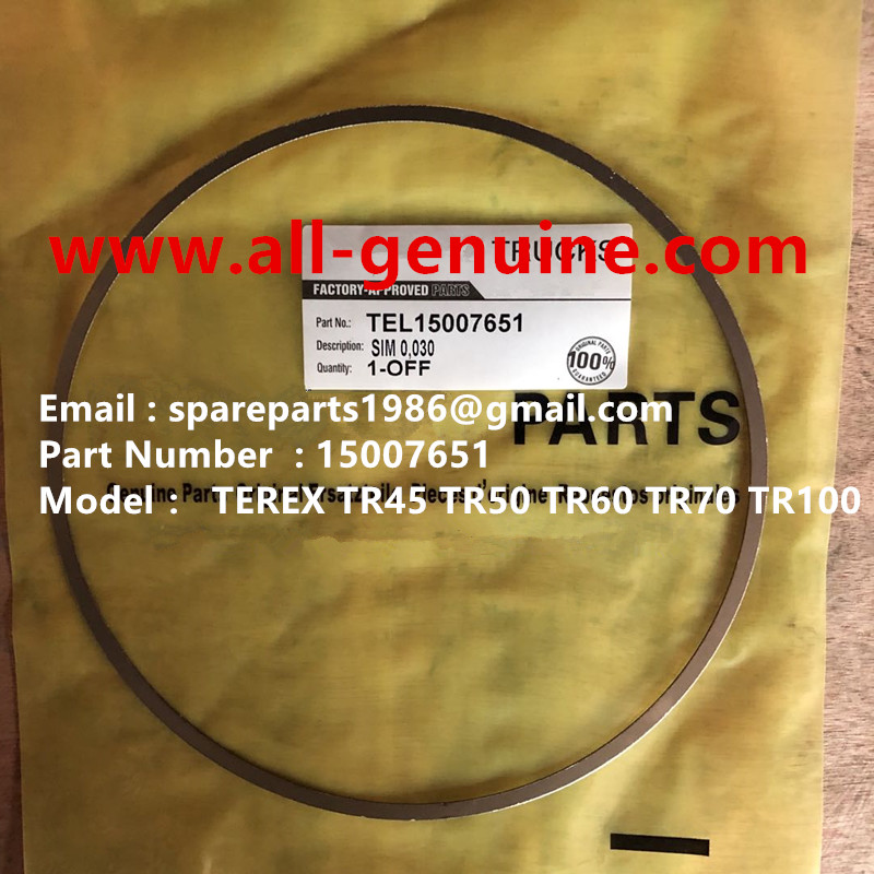 TEREX RIGID DUMP TRUCK HAULER OFF HIGHWAY TRUCK HAULER ALLISON TRANSMISSION MOTOR DRIVE WHEEL MOTOR GE MT3300, MT3600, MT3700, MT4000, MT4400, MT5500, MT6300 GE BUCYRUS TR50 TR60 TR70 TR100 15007651 SHIM