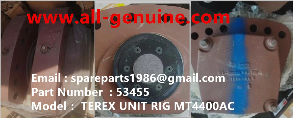 TEREX RIGID DUMP TRUCK HAULER OFF HIGHWAY TRUCK HAULER ALLISON TRANSMISSION MOTOR DRIVE WHEEL MOTOR GE BUCYRUS TR50 TR60 TR70 TR100 TR45 TR50 TR60 TR70 TR100 53455 BRAKE HEAD