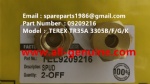 TEREX RIGID DUMP TRUCK 3305F 3305G TR35A 09209216 CONNECTOR